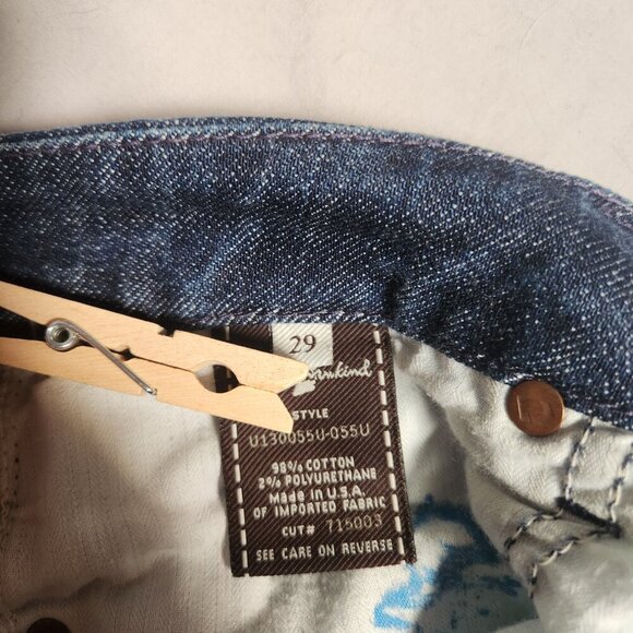 7 For All Mankind Denim Jeans Women's 29 A Pocket Flare Bootcut Distressed Pants - Picture 8 of 10